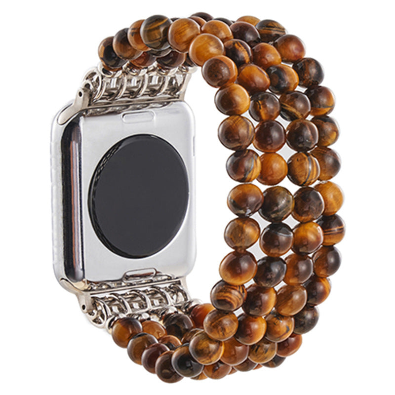 Elegant Agate Beaded Watch Strap