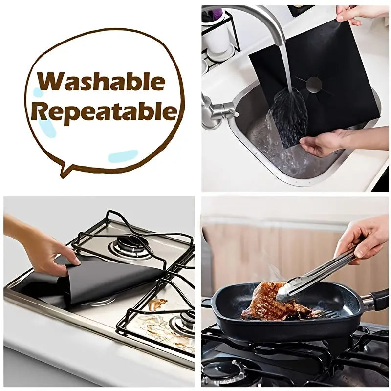 Reusable Stove Burner Covers for Kitchen Cleaning Tools