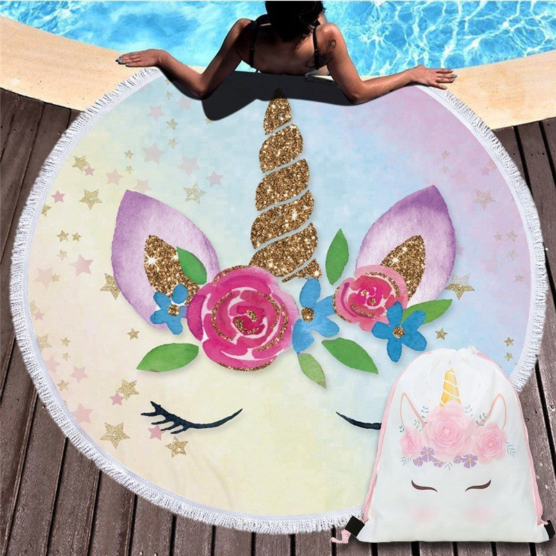 Round Beach Towel, Bath Towel, Yoga Mat