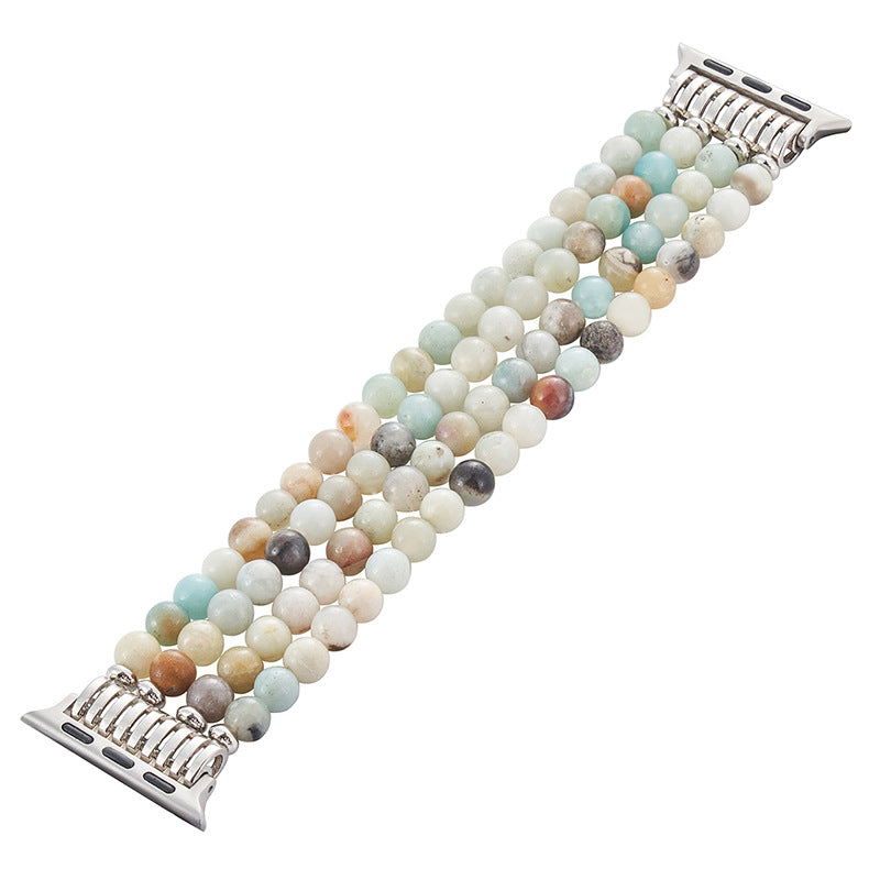 Elegant Agate Beaded Watch Strap