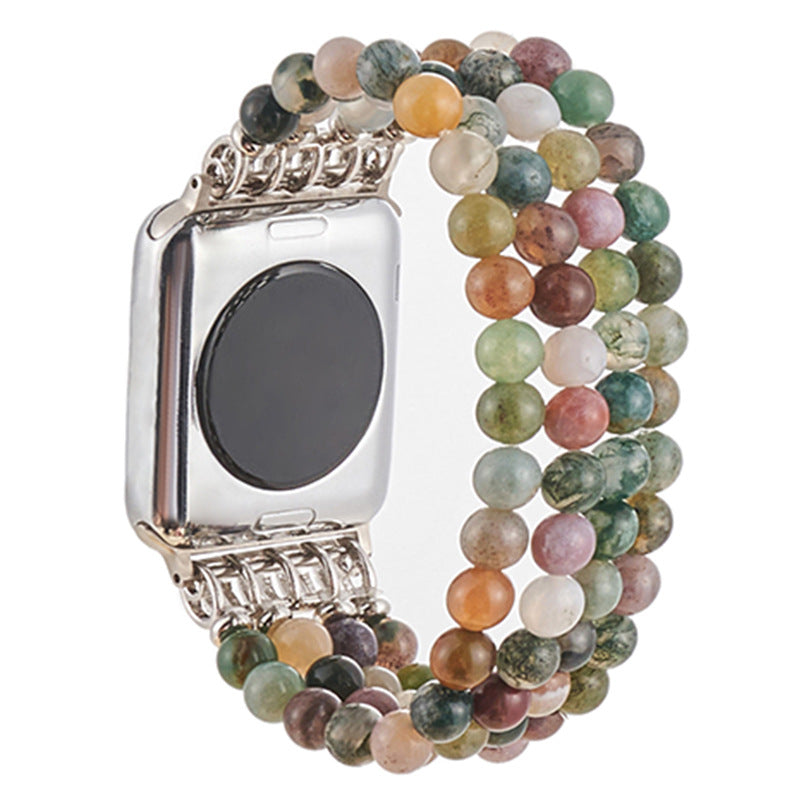 Elegant Agate Beaded Watch Strap