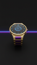 Gold-Accented Smart Wearable Watch