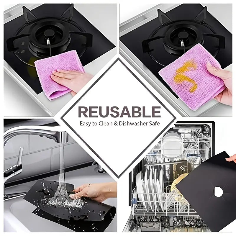 Reusable Stove Burner Covers for Kitchen Cleaning Tools